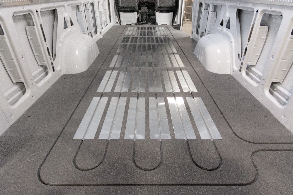 2015+ Ford Transit 148EL SRW Columbia Flooring System - Durable Van Flooring Solution for Cargo & Camping Conversions