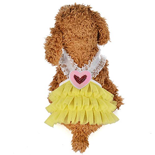Stylish Pet Dog & Cat Summer Mesh Lace Ruffle Dress - Breathable Comfort for Outdoor Play, Parties & Photo Shoots