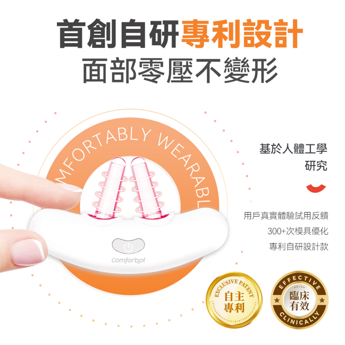 Comforbot Wireless LED Light Therapy Device for Fast Sinus Relief - Portable Nasal Care for Allergies & Congestion at Home or Travel