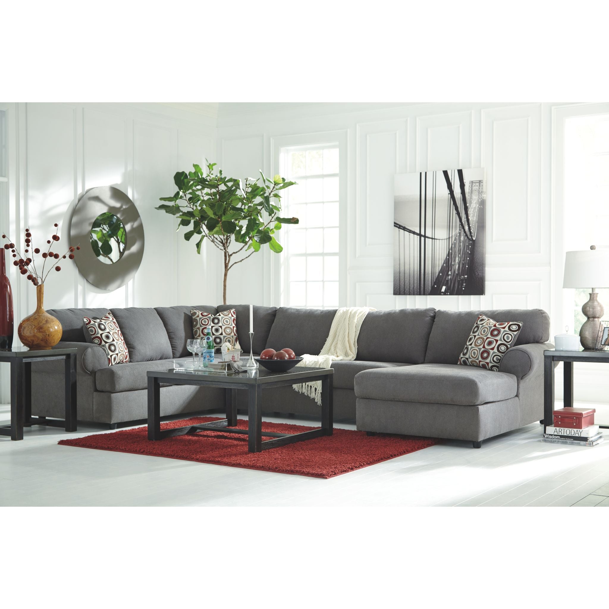 Arlie 3-Piece Sectional Sofa Set with Reversible Chaise - Modern L-Shaped Couch for Living Room, Family Room & Apartment - Soft Fabric Upholstery, Comfortable Seating