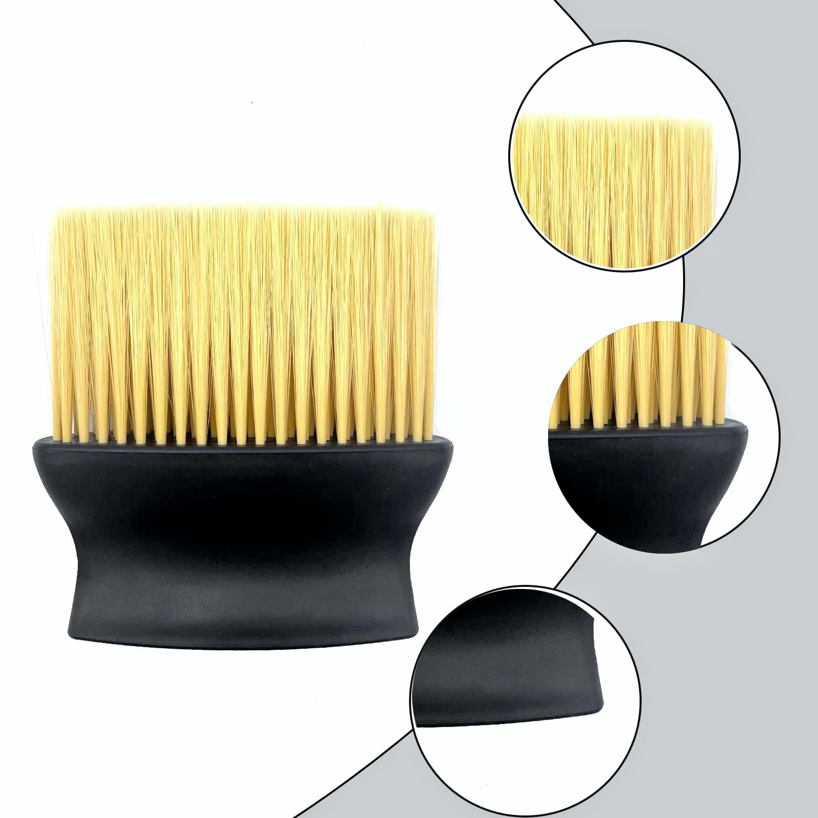 Professional Salon Neck Dusting Brush - Hair Removal Brush for Barbers & Stylists - Soft Polyester Bristles for Post-Haircut Cleanup - Perfect for Barber Shops & Home Grooming