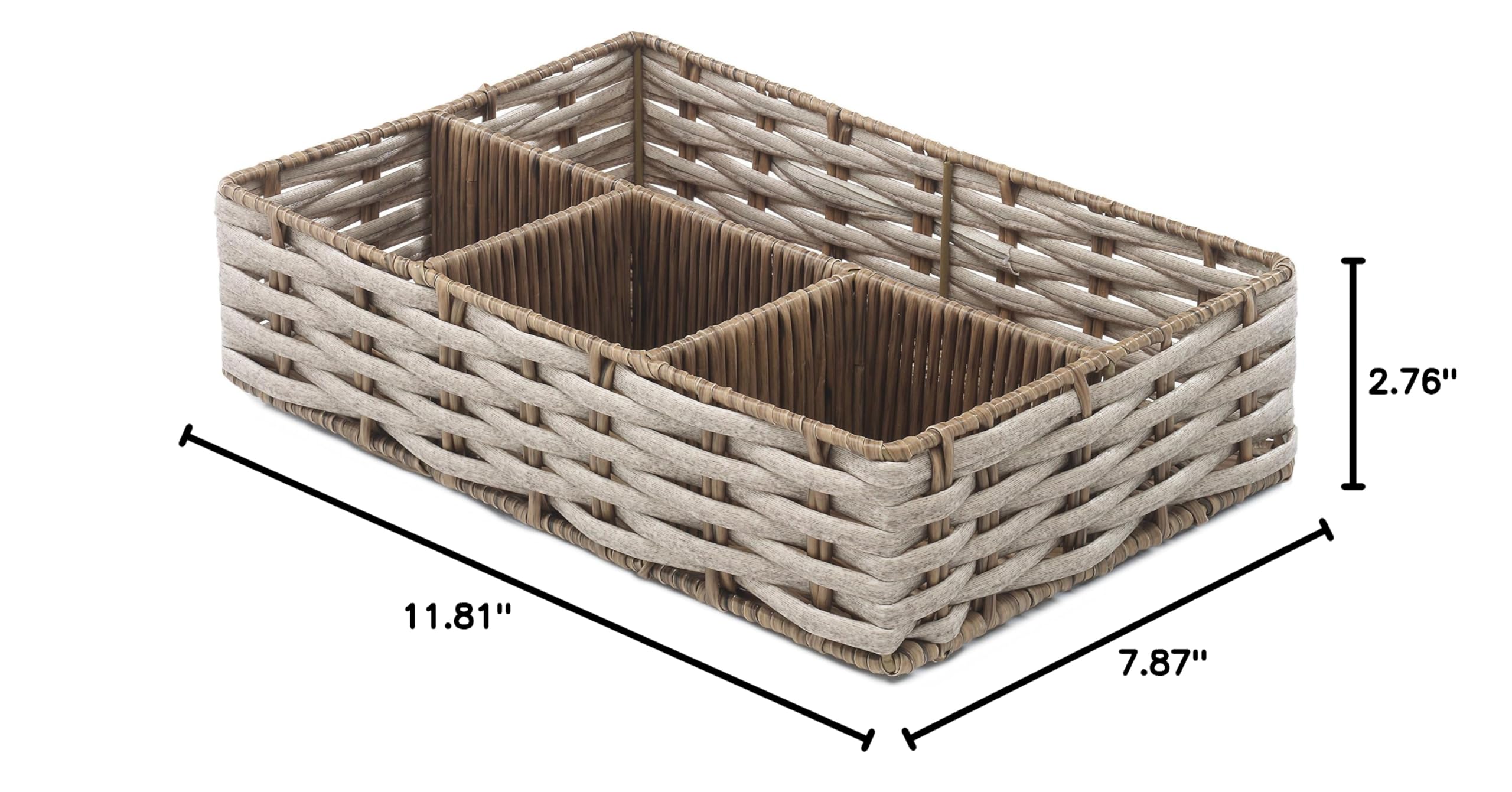 Whitmor 4-Section Organizer Tray for Desk & Drawer Storage