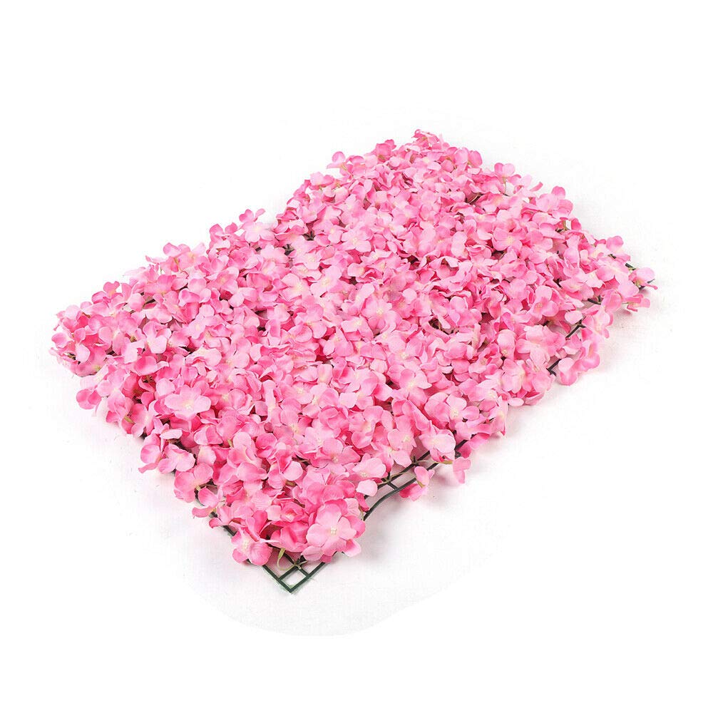 3D Pink Silk Rose Flower Wall Panel - 16x24 Inches Wedding Backdrop, Girls Room & Nursery Decor, Hair Nail Salon Decoration, Zoom Background - DYRABREST Floral Wall Art for Home & Event Decor