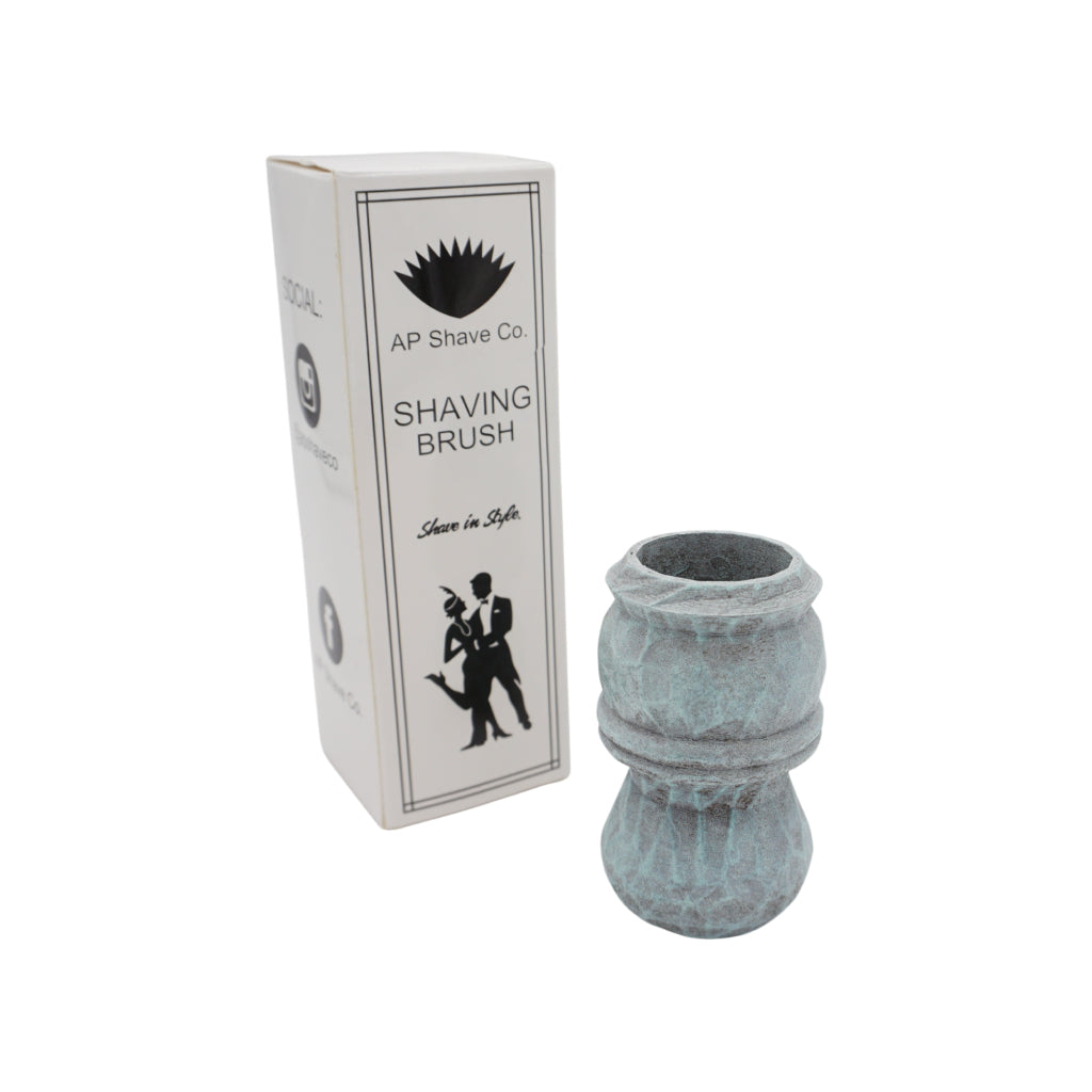 Premium 3D Printed Bronze Metal Infused Shaving Brush Handle - Compatible with 24mm, 25mm, 26mm Knots - Luxury Wet Shaving & Grooming Accessory for Men - Perfect for Traditional Shaving, Barber Shops & Gift Sets