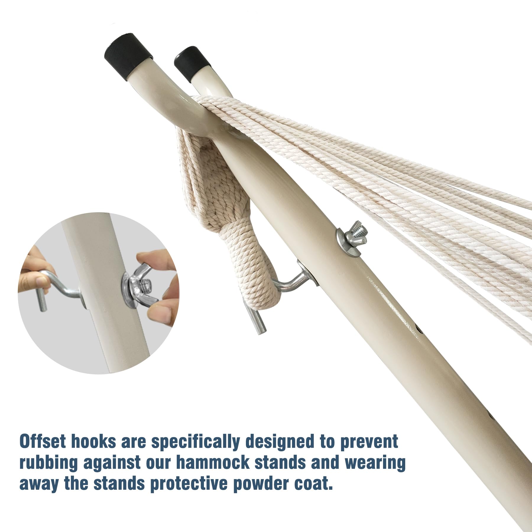 Anyoo Heavy Duty Portable Hammock Stand - 550 lb Capacity Steel Frame with Carrying Bag, Easy to Assemble for Indoor & Outdoor Use - Perfect for Backyard, Garden, Camping and Patio Relaxation