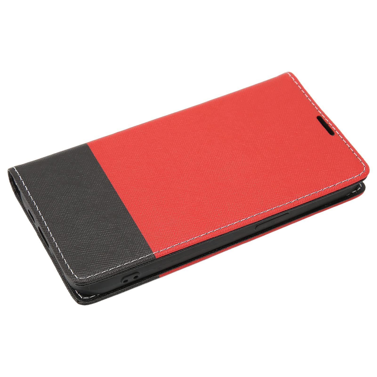 Premium Matte Flip Wallet Case for iPhone 13 - Hit Color Luxury Protective Cover with Card Slots | Slim Fashion Phone Case for Everyday Use & Travel Protection (Red)