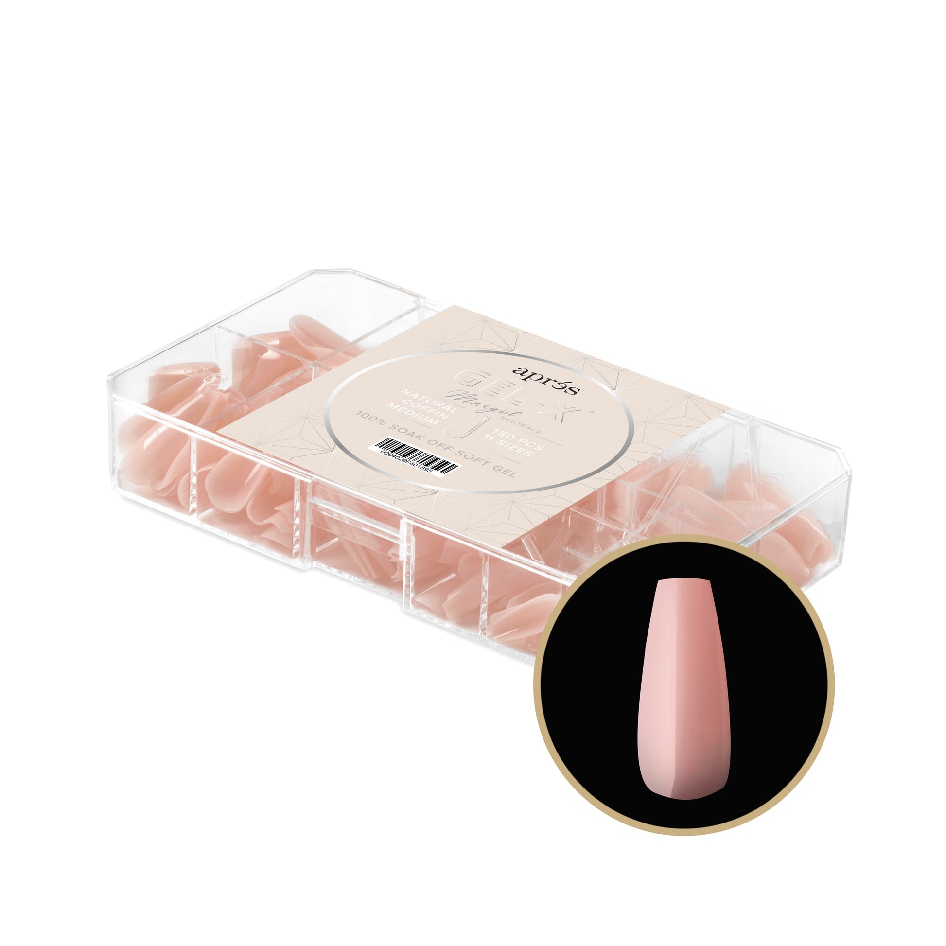 Apres Neutrals Extension Tips 150Pcs - Margot Collection for Seamless Nail Extensions | Perfect for Salon Professionals & DIY Manicures at Home