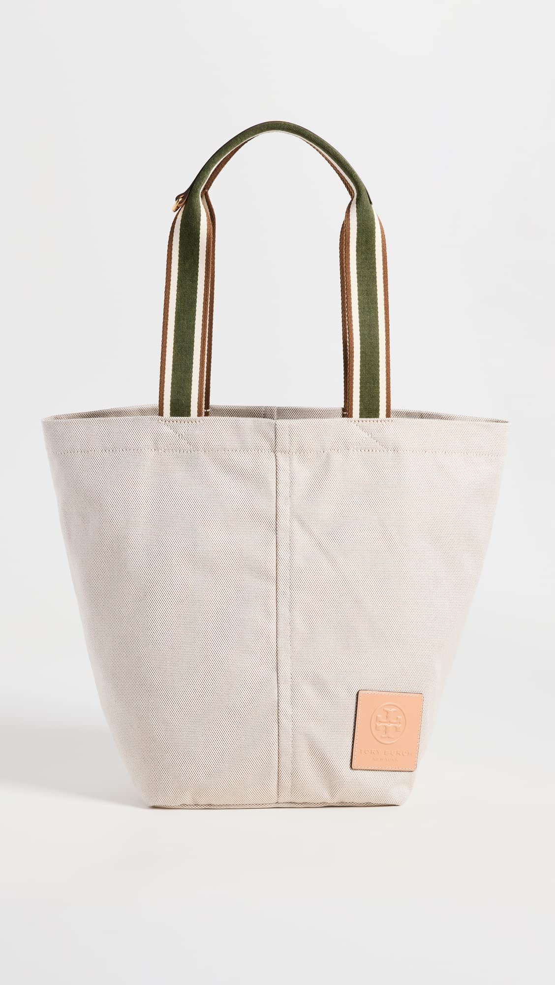 Tory Burch Women's Gracie Canvas Tote Bag - Natural Off White One Size - Stylish Large Handbag for Work, Travel & Everyday Use