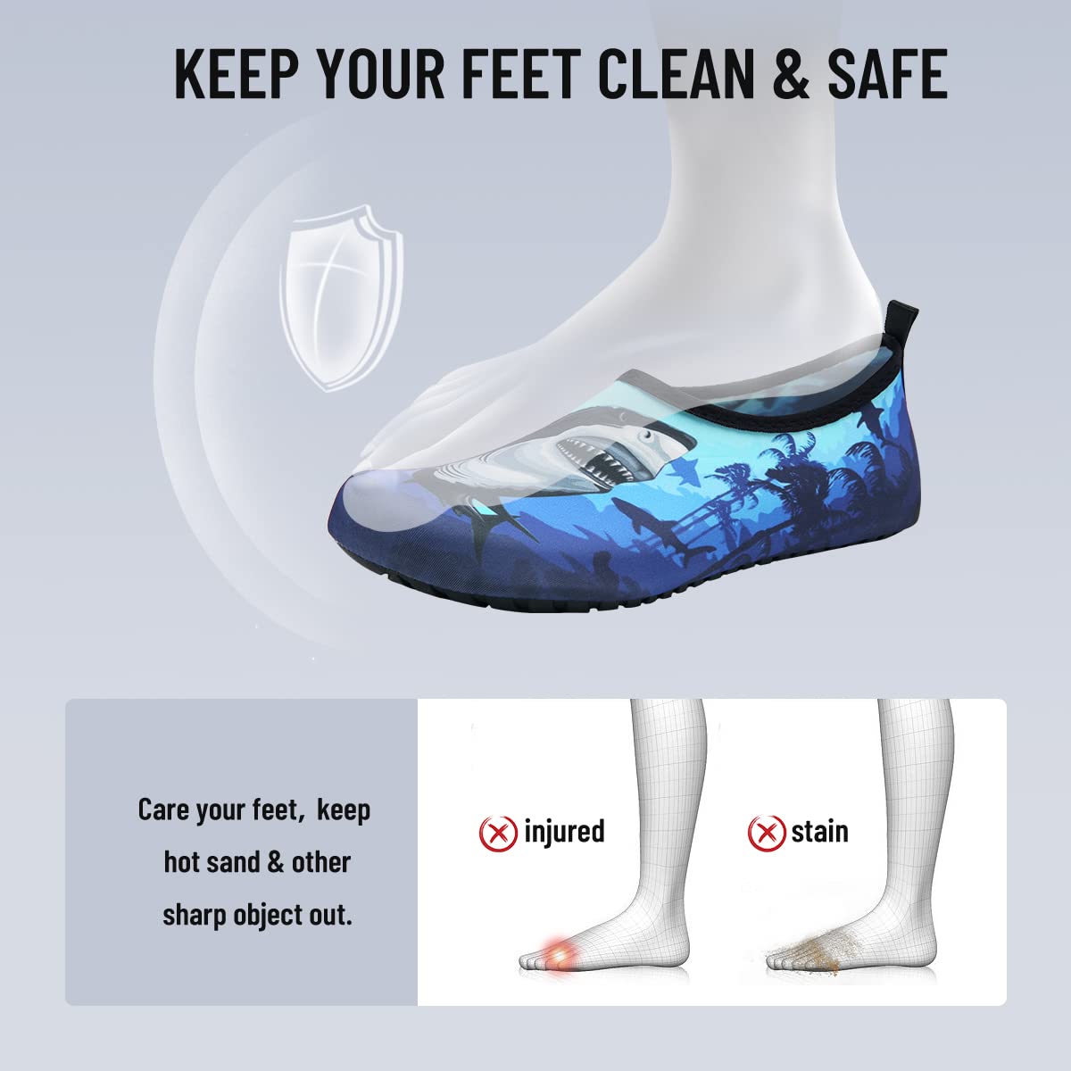 **Men's & Women's Quick-Dry Water Shoes - Barefoot Beach Pool Shoes for Surfing, Swimming, Yoga & Water Sports | Lightweight Aqua Socks for Beach, Pool & Outdoor Activities**