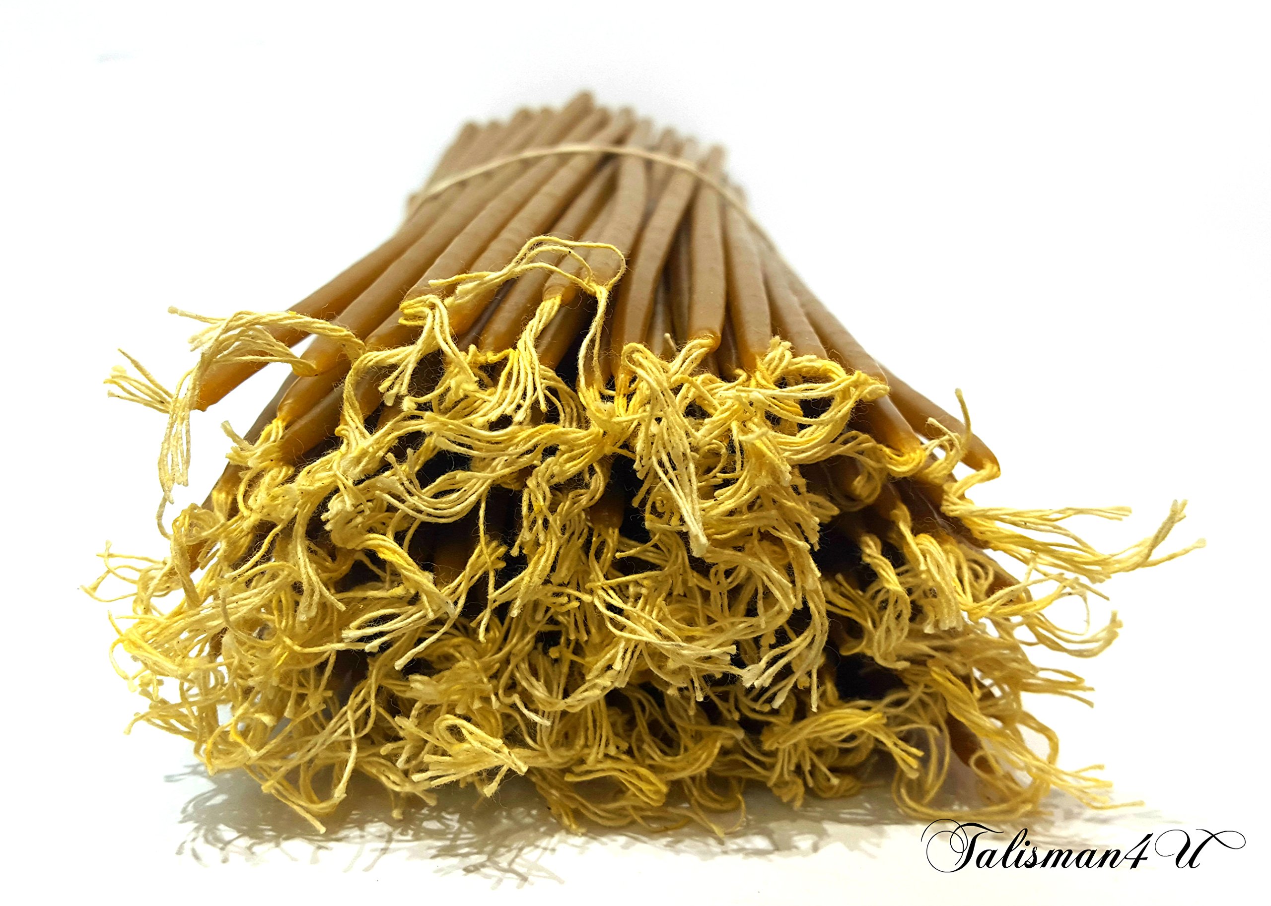 50 Pure Beeswax Taper Candles 11