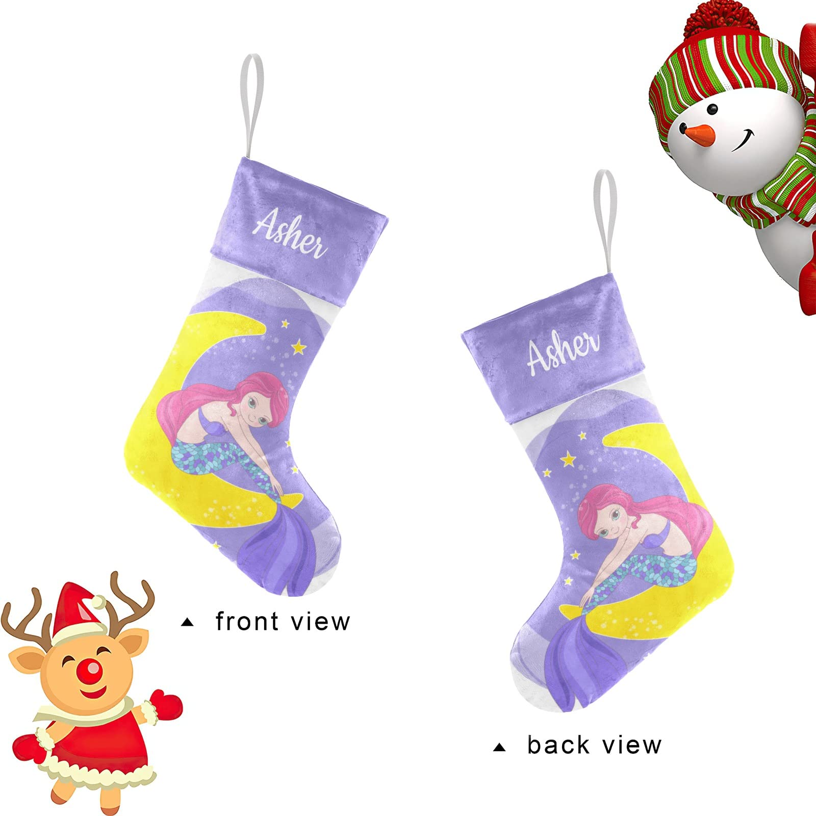 Personalized Christmas Stockings with Name - Custom Large Family Stockings for Adults, Kids, Babies & Pets - Holiday Decorations & Gifts for Boys & Girls - Perfect for Fireplace Mantel, Christmas Tree Decor, and Festive Home Decor