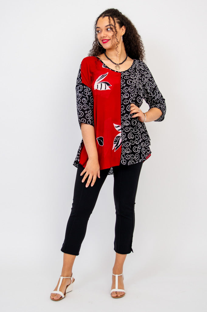 Gayle Top Lattice Mix Women's Fashion Blouse - Perfect for Casual Outings, Dates & Summer Wear