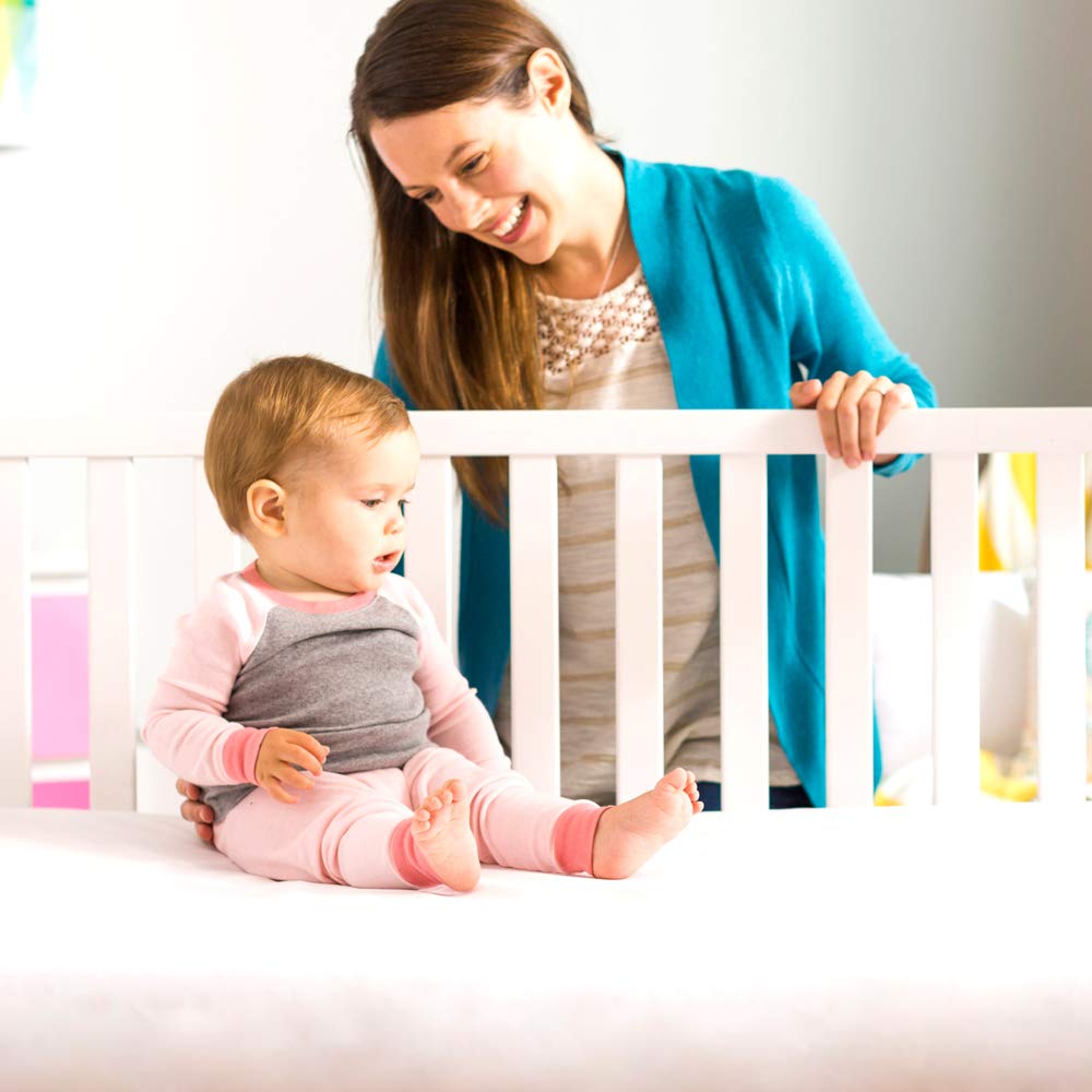 Lullaby Earth Baby Crib Mattress - Lightweight Waterproof Infant & Toddler Mattress for Cribs - Non-Toxic Hypoallergenic 52