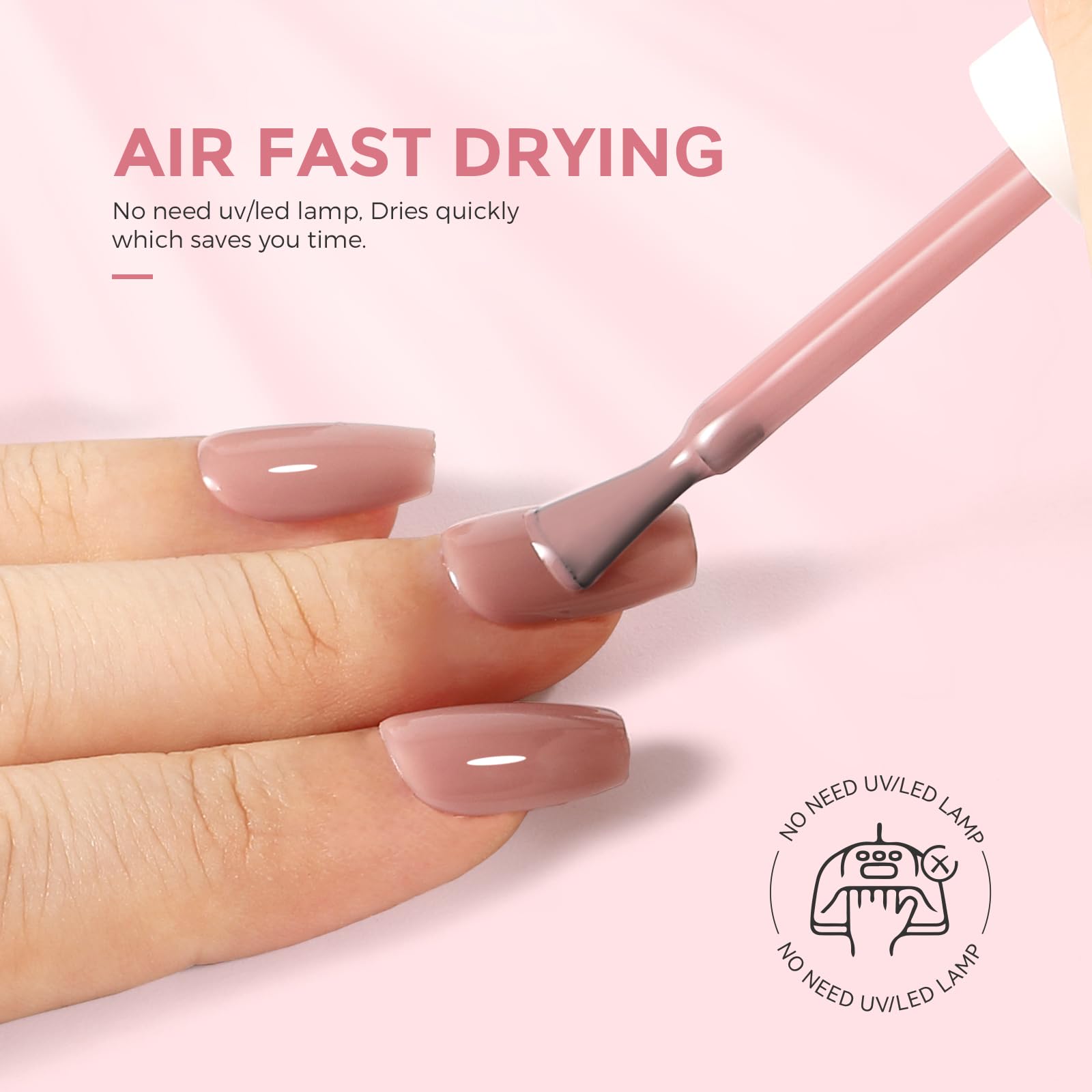 Nude Nail Polish - Quick Dry Regular Nail Lacquer for Women, Non-Gel Air Drying Nail Strengthener, 15ML Nail Art Polish for Manicure & Home DIY | Perfect for Everyday Wear, Office & Special Occasions