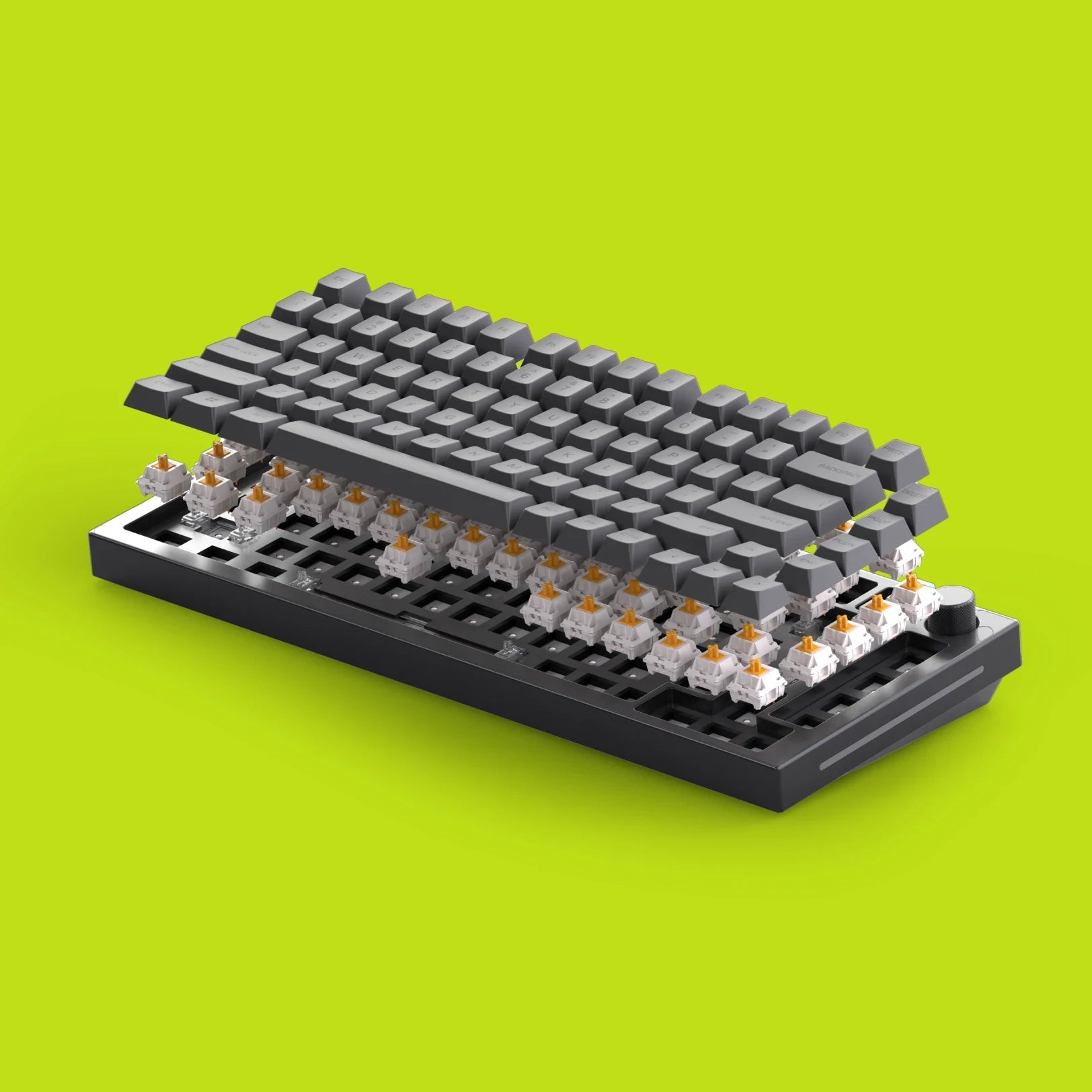 GMMK PRO 75% Hot-Swappable Mechanical Keyboard Barebones Kit - Compact Gaming & Typing for PC, Mac, and Workstations