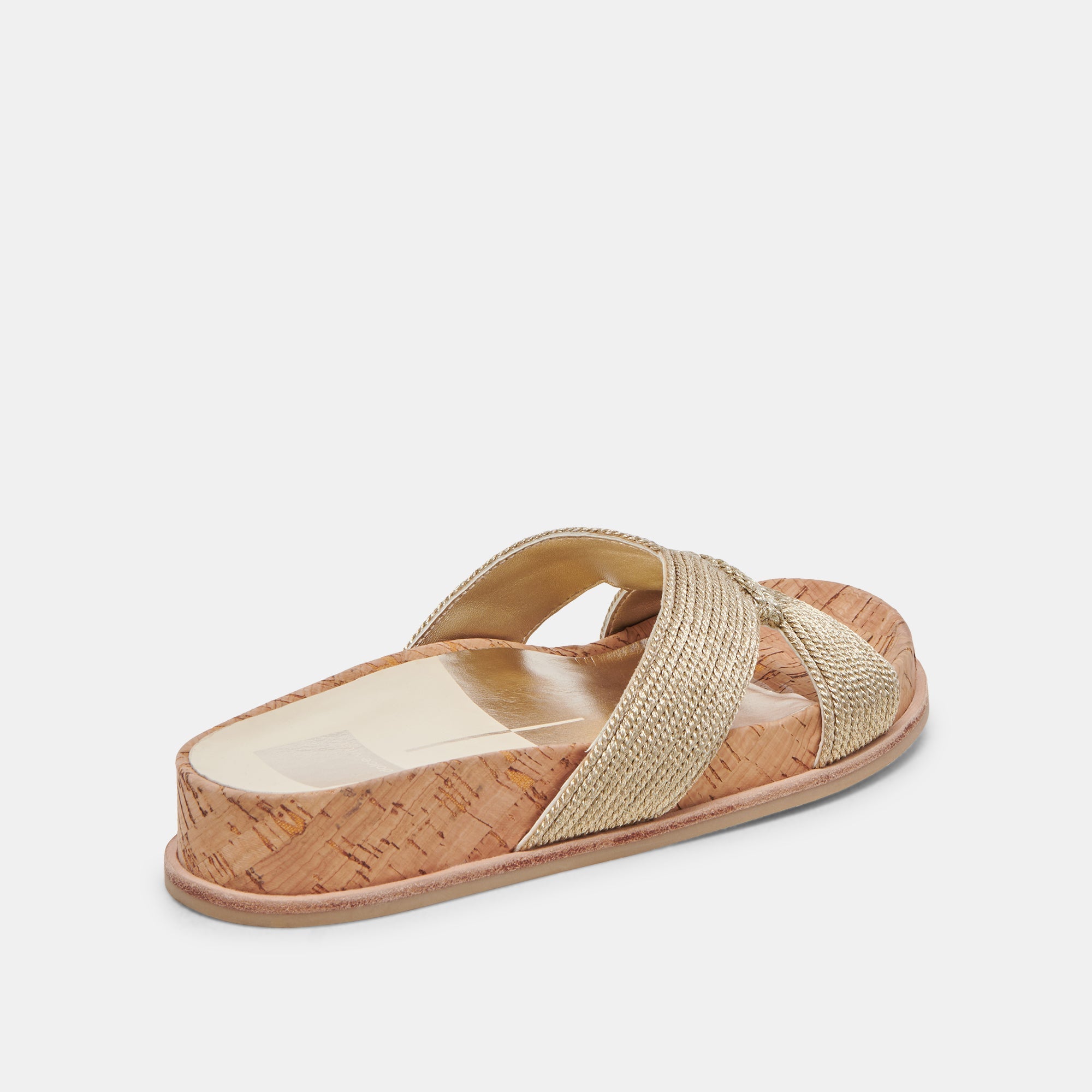 SELDA Women's Gold Raffia Sandals - Comfortable Summer Beach Flip Flops for Outdoor Walking, Vacation, and Casual Wear