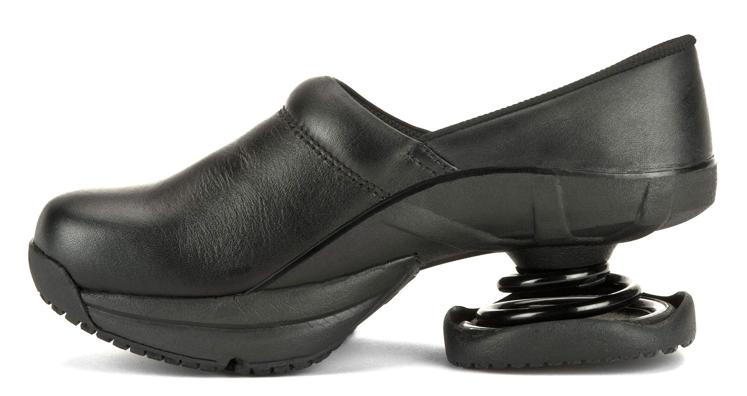 Z-CoiL Toffler Women's Orthopedic Clogs - Comfortable Leather Slip-On Shoes for Pain Relief & Foot Support - Open Coil Design - Perfect for Nurses, Teachers & All-Day Wear