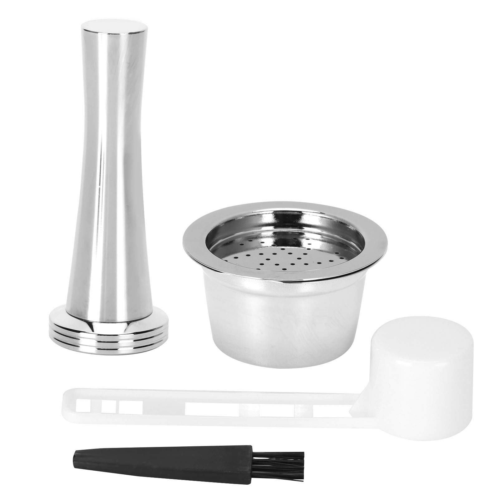 Refillable Coffee Capsule Filter Set with Tamper, Brush & Spoon - Compatible with K-Fee Machines | Perfect for Home Baristas & Office Coffee Lovers