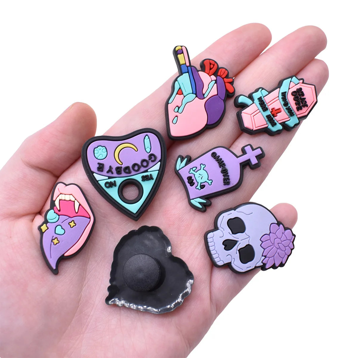 Cute Skull Shoe Charms for Crocs - Fun Shoe Accessories & Decorations for Women & Kids - Perfect Gift for Halloween, Parties & Everyday Wear - New Arrivals Fashion Jewelry Pins for Sandals & Shoes