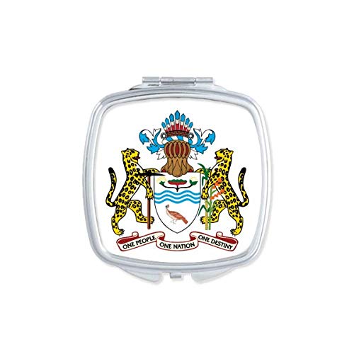 DIYthinker Guyana South America National Emblem Mirror - Portable Compact Pocket Makeup Mirror with Double Sided Glass - Perfect for Travel, Home & Office Use