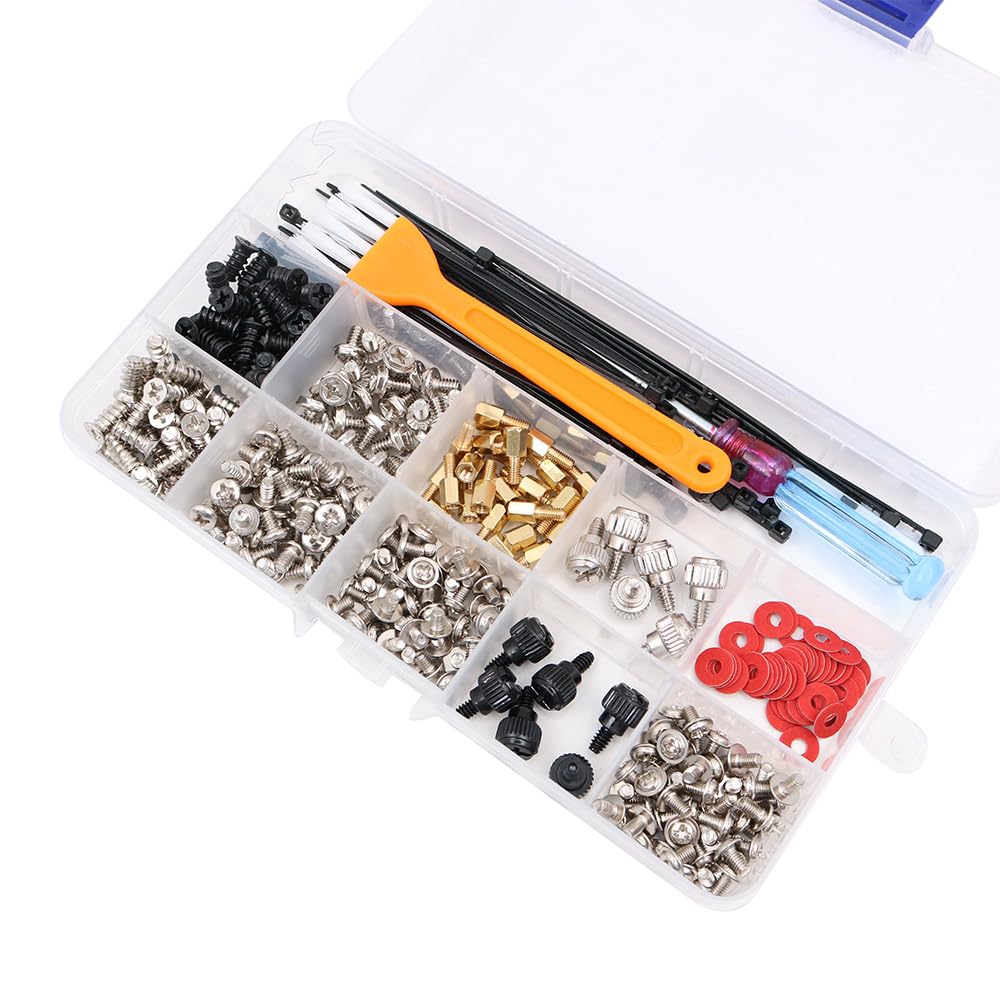 **Sarini 332-Piece Computer Case Screw Set - PC & Laptop Motherboard Screw Kit for Computer Maintenance & Repair - Perfect for DIY Builds, Upgrades, and Tech Repairs**