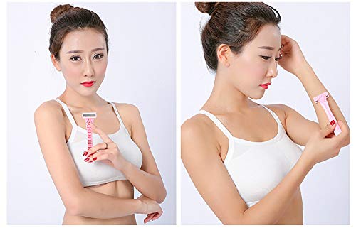WOIWO Women's Hair Removal Shaver - Reusable Razor for Legs, Armpits, Bikini & Body Hair - Painless Hair Remover for Smooth Skin - Perfect for Travel, Gym & Home Use