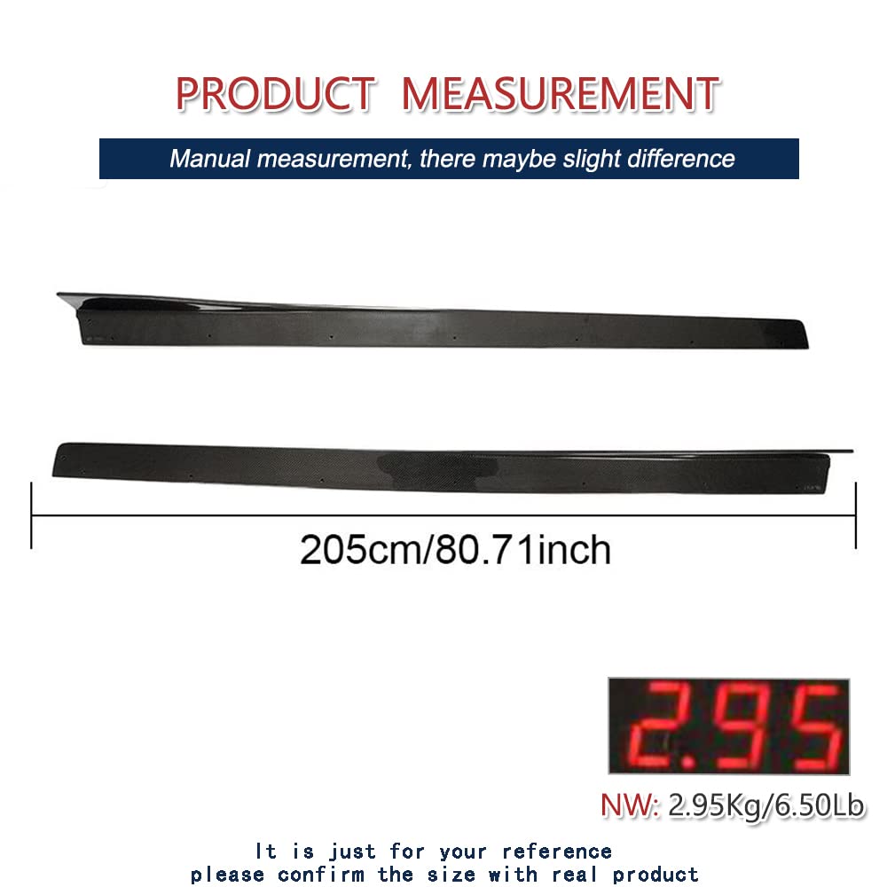 Carbon Fiber Side Skirts for BMW 4 Series F82 M4 Coupe 2014-2019 | Rocker Panel Extensions & Side Trim Spoiler | OEM Style Upgrade for Enhanced Aerodynamics & Sporty Look | Perfect for Car Shows & Performance Tuning
