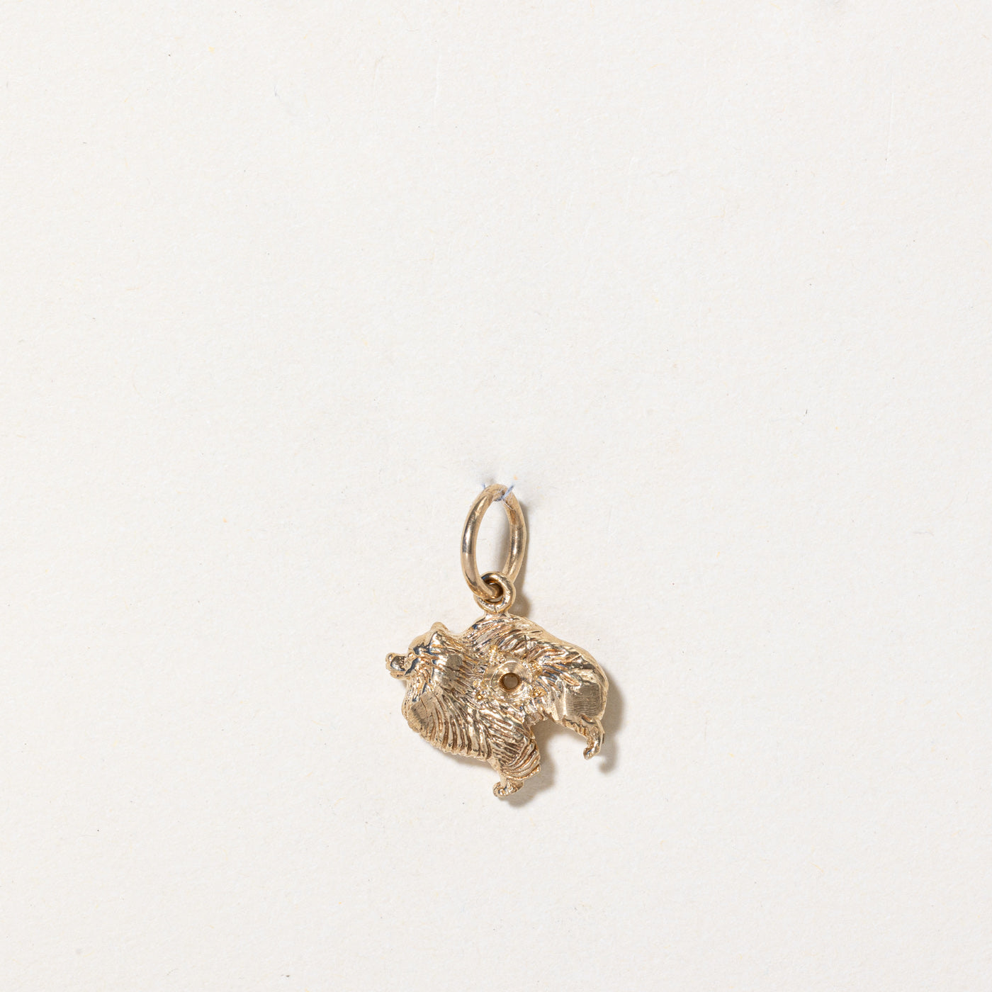 10K Yellow Gold Pomeranian Dog Charm Pendant - Dainty & Elegant Jewelry for Dog Lovers - Perfect Gift for Pet Owners, Birthdays & Anniversaries - Wear as Necklace or Bracelet Charm