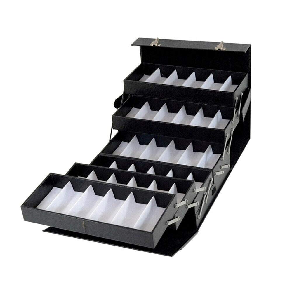 LOYALHEARTDY 48 Slot Black Sunglasses Display Case - PU Leather Eyeglass Storage Box Organizer for Men & Women - Perfect for Retail Stores, Home Display, and Eyewear Collection Organization