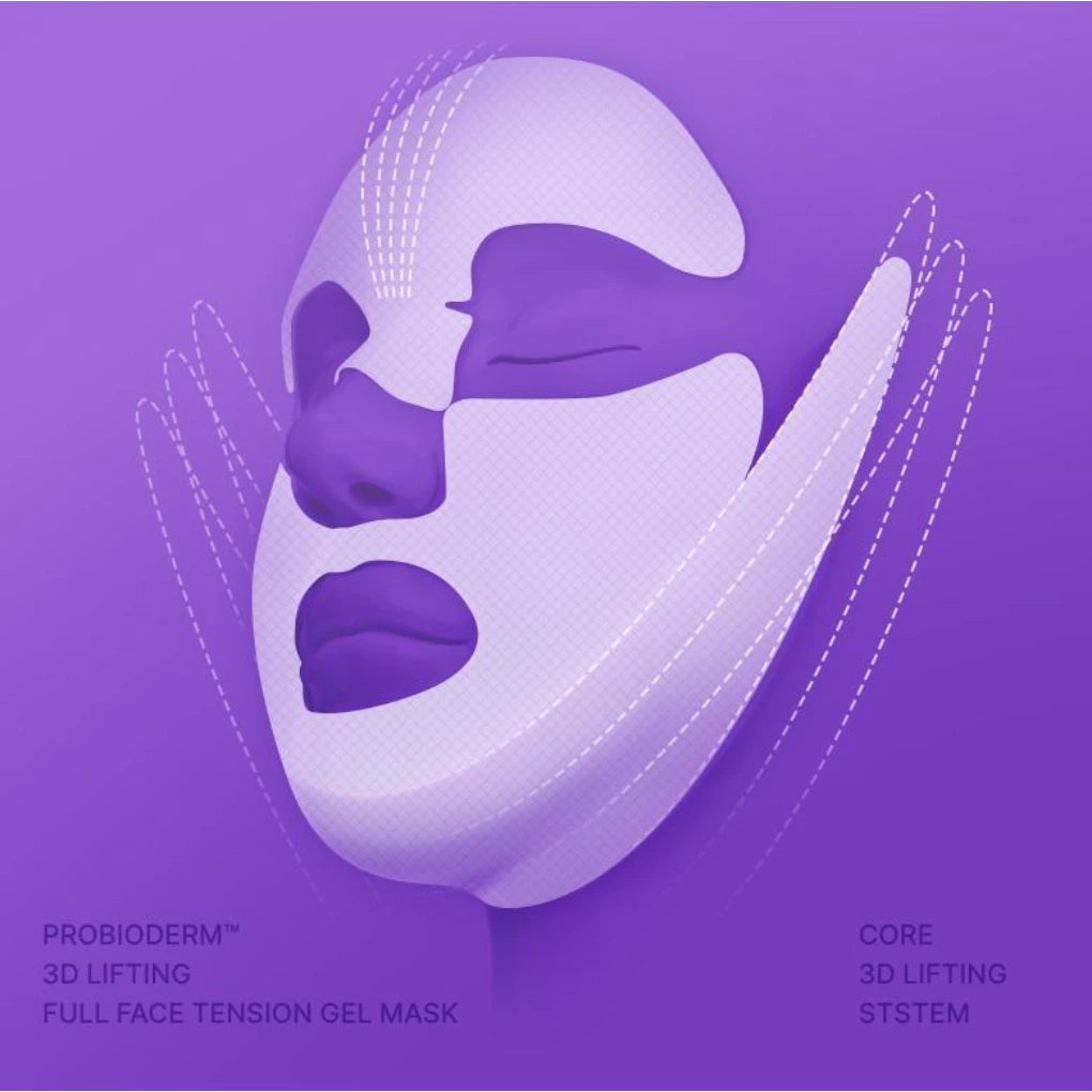 BIOHEAL BOH 3D Lifting Full Face Tension Gel Mask - 3 Pack for Firming & Anti-Aging - Perfect for Spa Night & Self-Care Routine