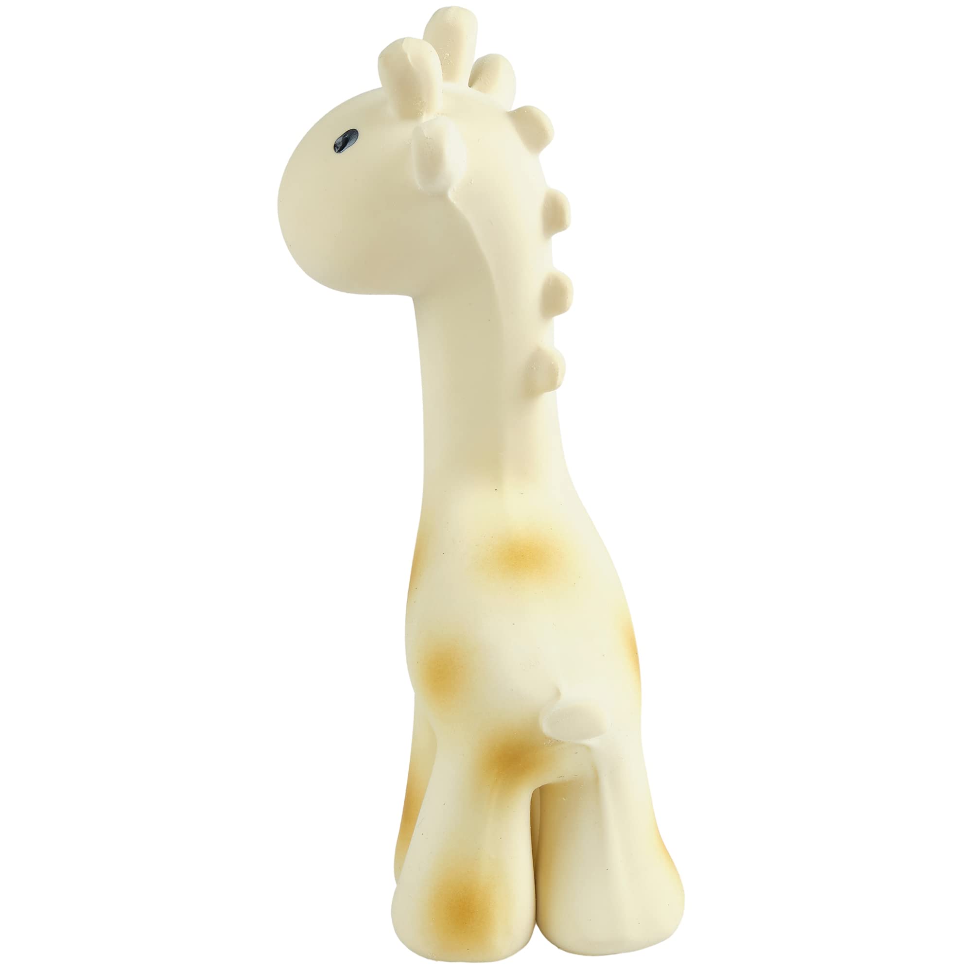 Organic Natural Rubber Giraffe Rattle & Teether Toy for Babies 6+ Months - Safe Chewable Bath Toy for Infant Sensory Development & Gum Relief - Perfect for Playtime, Bathtime & On-the-Go Comfort