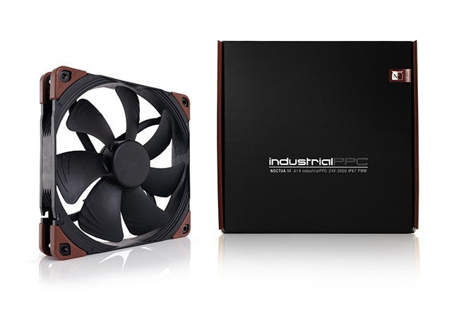 Noctua NF-A14 Industrial PPC 140mm PWM Fan - 3000 RPM, 24V, IP67 Certified - High-Performance Cooling for PC, Server, and Industrial Applications