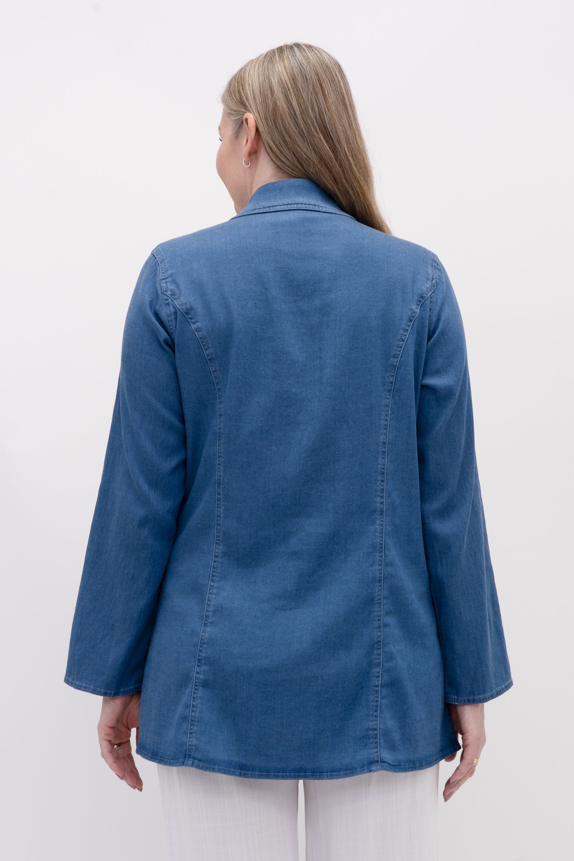 Kelly Jacket - Women's Tencel Denim Jacket for Spring & Fall | Lightweight Comfortable Outerwear for Casual Wear, Travel & Outdoor Activities
