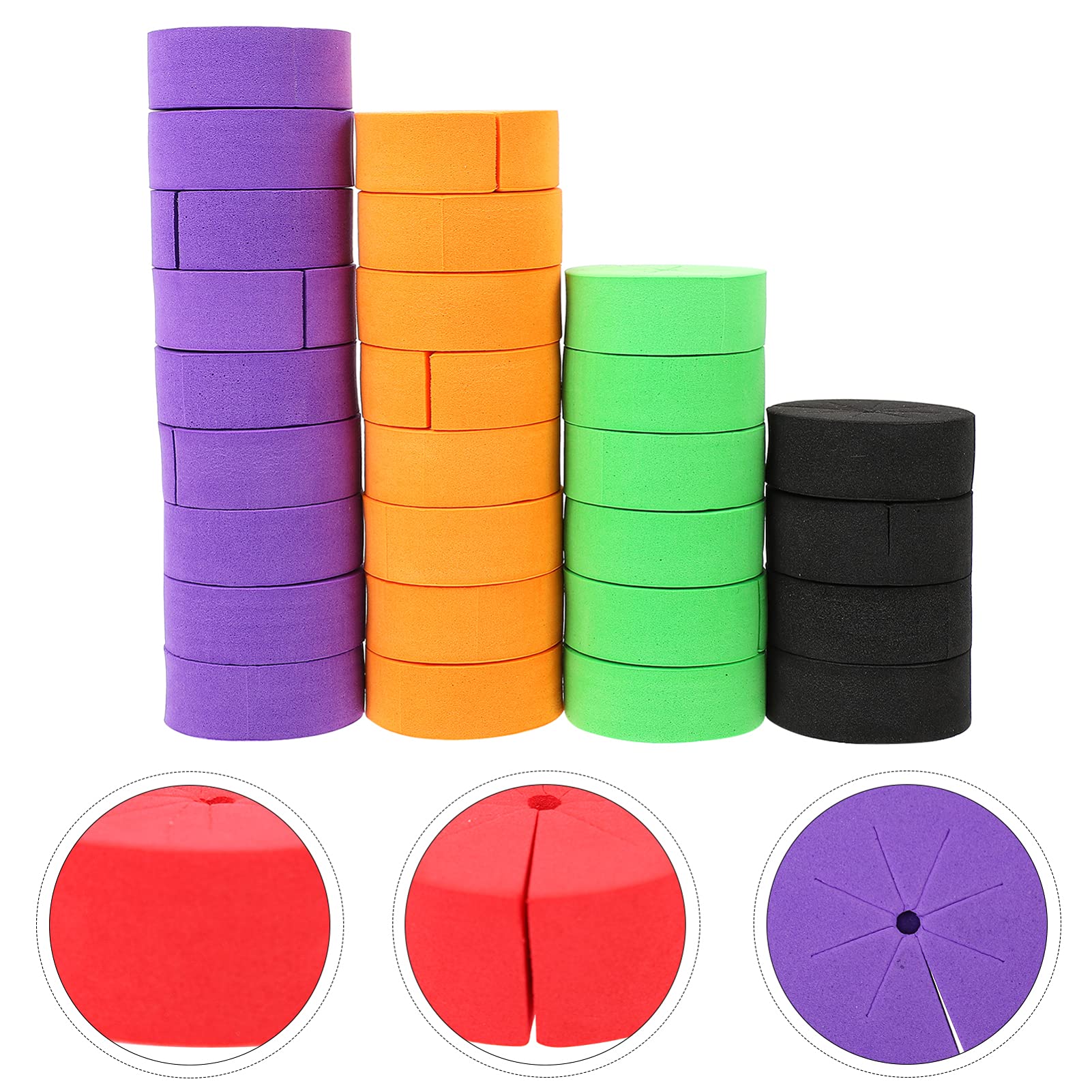 GANAZONO 100 Pcs Garden Clone Collars - Round EVA Plant Support Rings for Hydroponics, Seedlings & Plant Propagation - Perfect for Indoor Gardening, Greenhouse & Vertical Farming