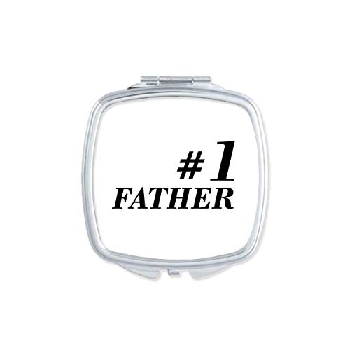 DIYthinker No.1 Father's Day Gift - Compact Double Sided Pocket Mirror with Inspirational Quote - Perfect for Makeup, Travel & Dad Appreciation Gifts