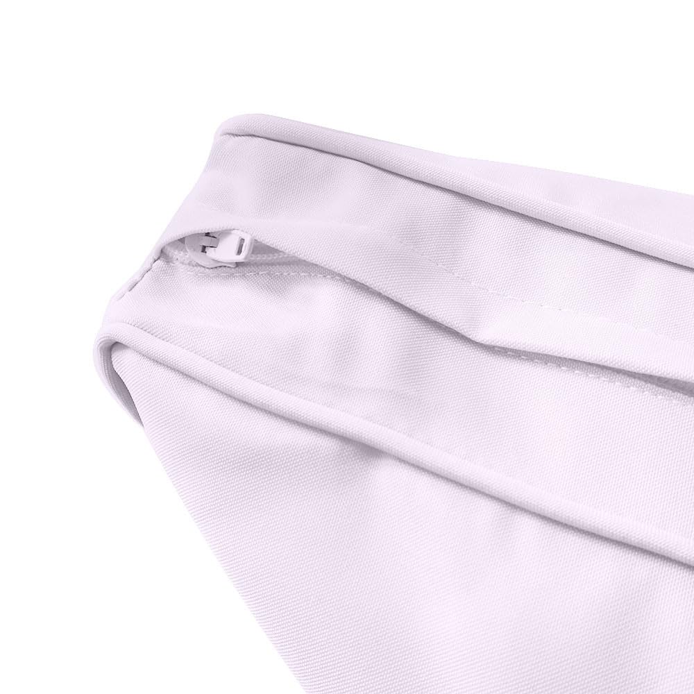 Prolinemax Outdoor Style 3 Twin-XL Piped Trim Daybed Mattress Bolster Pillow Fitted Sheet Cover Only - Waterproof & Breathable Fabric for Patio, Poolside, and Guest Room Use - Model AD107