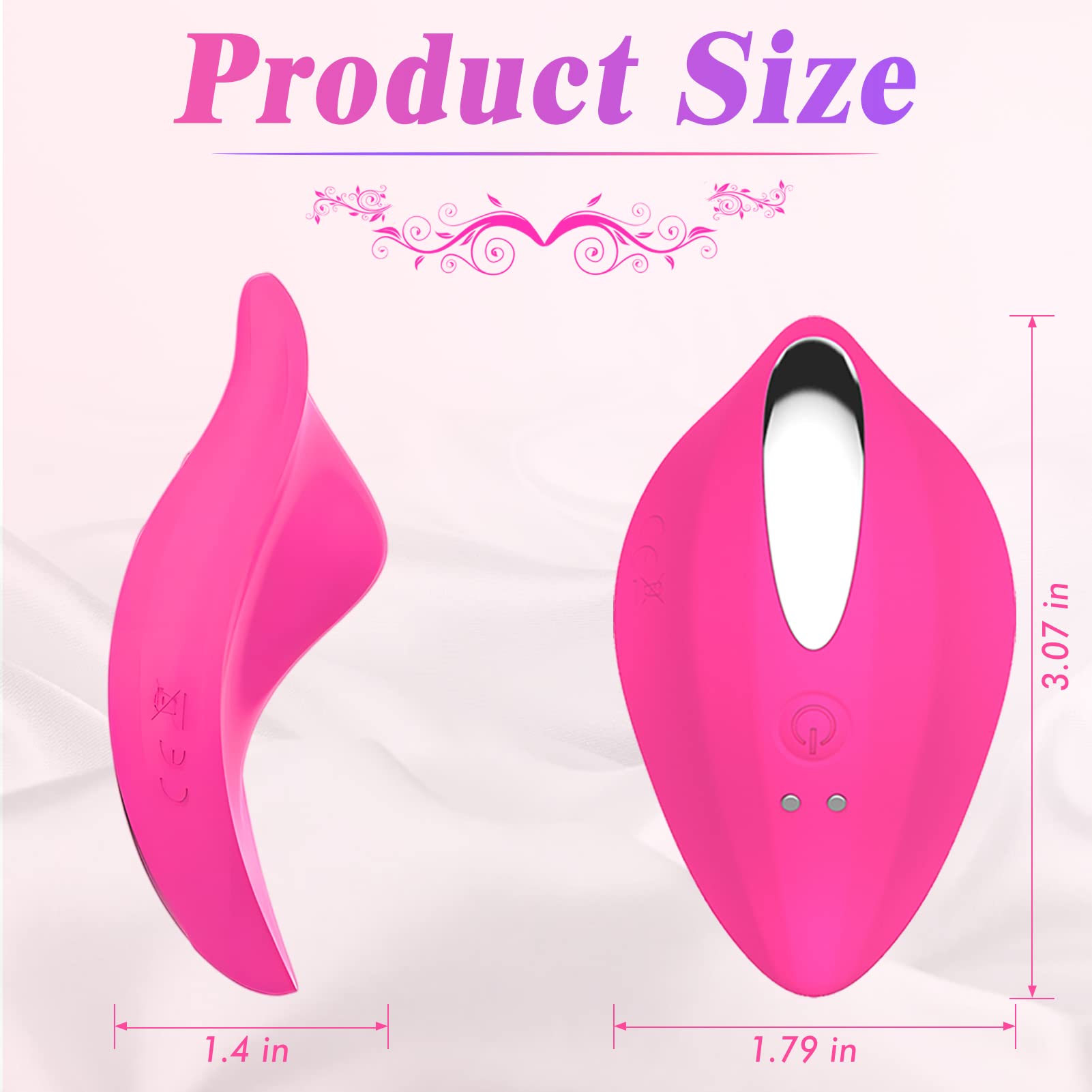 Remote Control Wearable Panty Vibrator for Women & Couples - 12 Powerful Vibration Modes, Quiet Rose Mini Clit Stimulator | Perfect for Date Nights, Role Play & Spicing Up Your Intimate Life