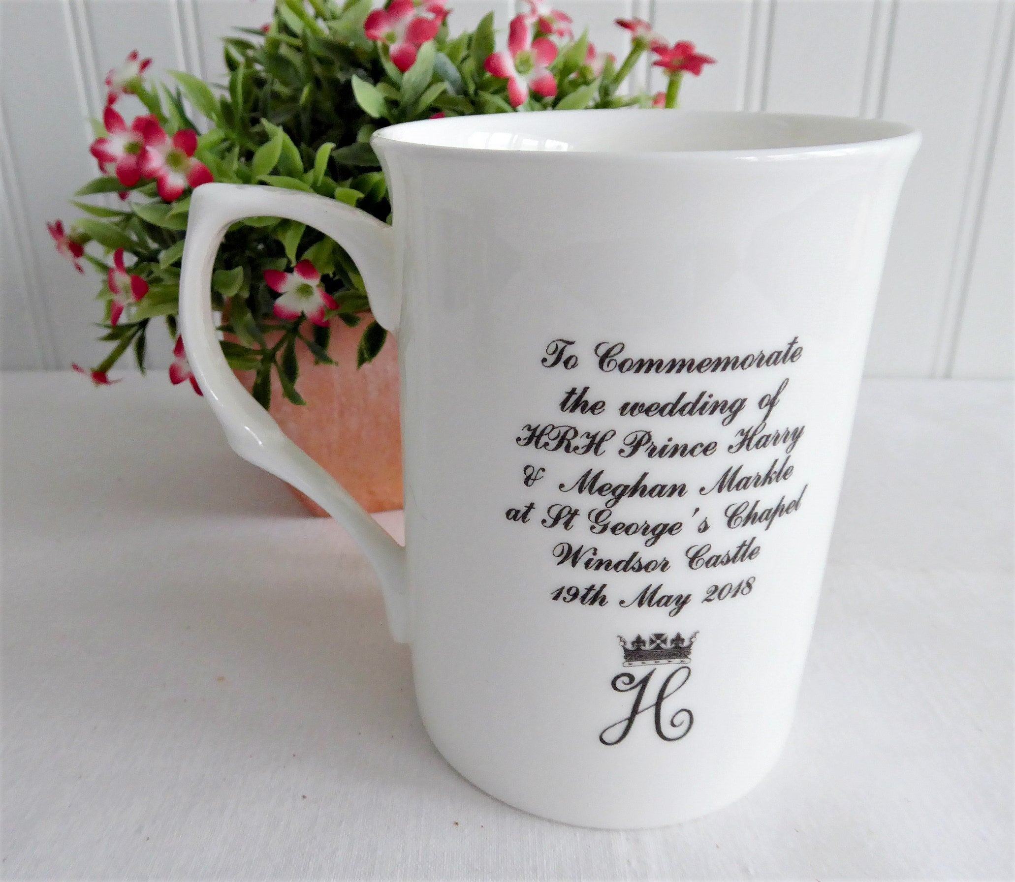Prince Harry & Meghan Markle Royal Wedding Commemorative Mug - Adderley Fine Bone China Collectible (2018 Edition) - Perfect for Tea, Coffee & Royal Memorabilia Collectors