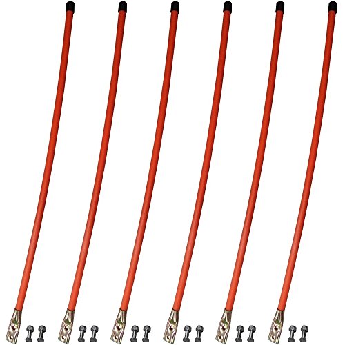 3-Pack 36-Inch Orange Safety Blade Markers - Replacement for 1308110, 2036, STW60-0012 | Ideal for Road Construction, Parking Lots & Traffic Control