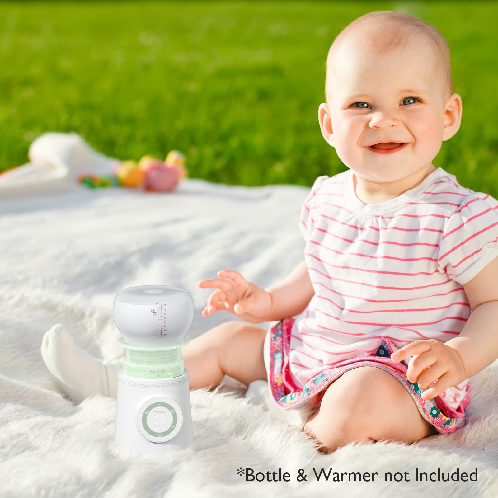 Momcozy 50MM Portable Bottle Warmer Adapter for MAM Baby Bottles | Universal Fit for Travel & On-the-Go Feeding (Bottle Warmer Sold Separately)