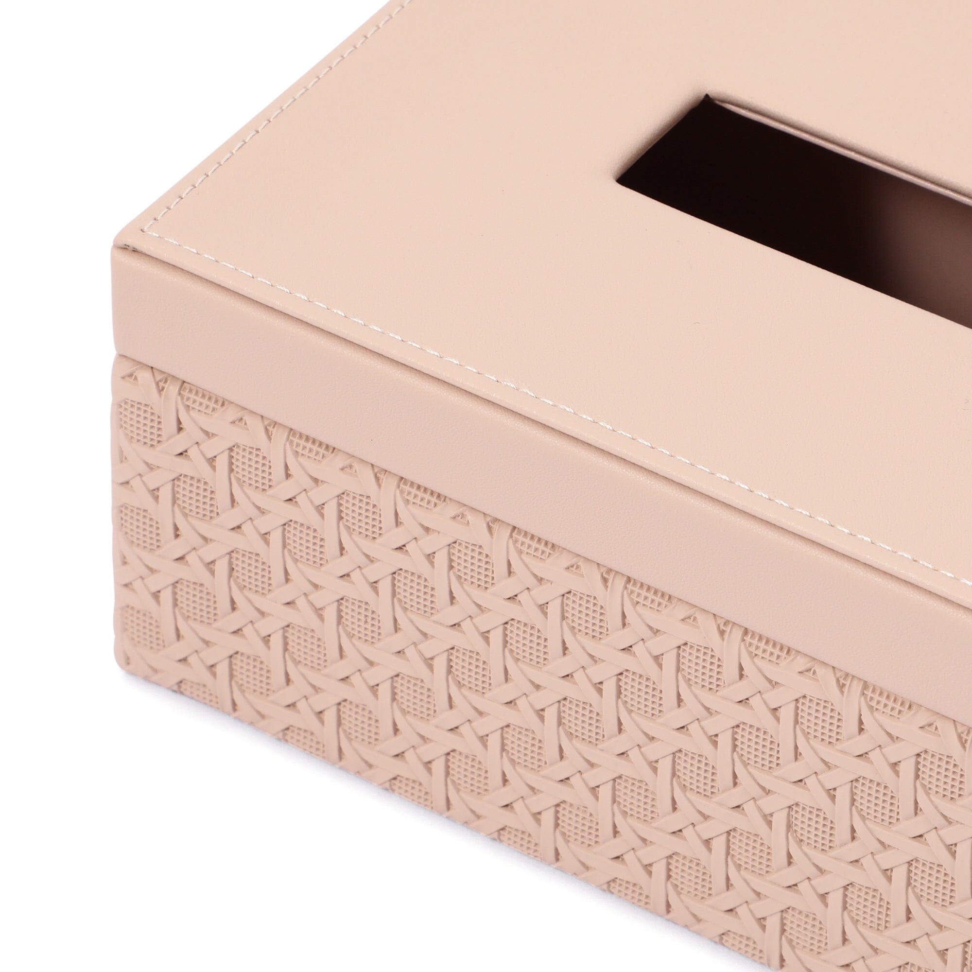 Pink Embossed Decorative Tissue Box Cover - Elegant Home & Office Decor for Living Room, Bedroom, or Bathroom