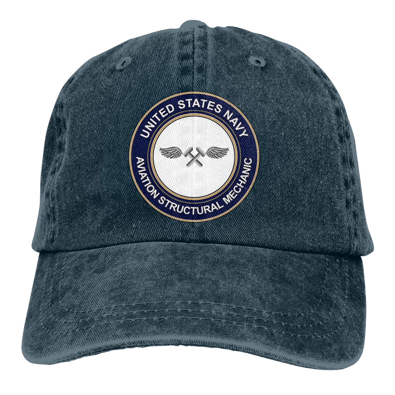 Navy Aviation Structural Mechanic Cowboy Hat - Denim Dad Cap & Baseball Hat for Men - Adjustable Plain Fit Hat for Work, Outdoor & Casual Wear