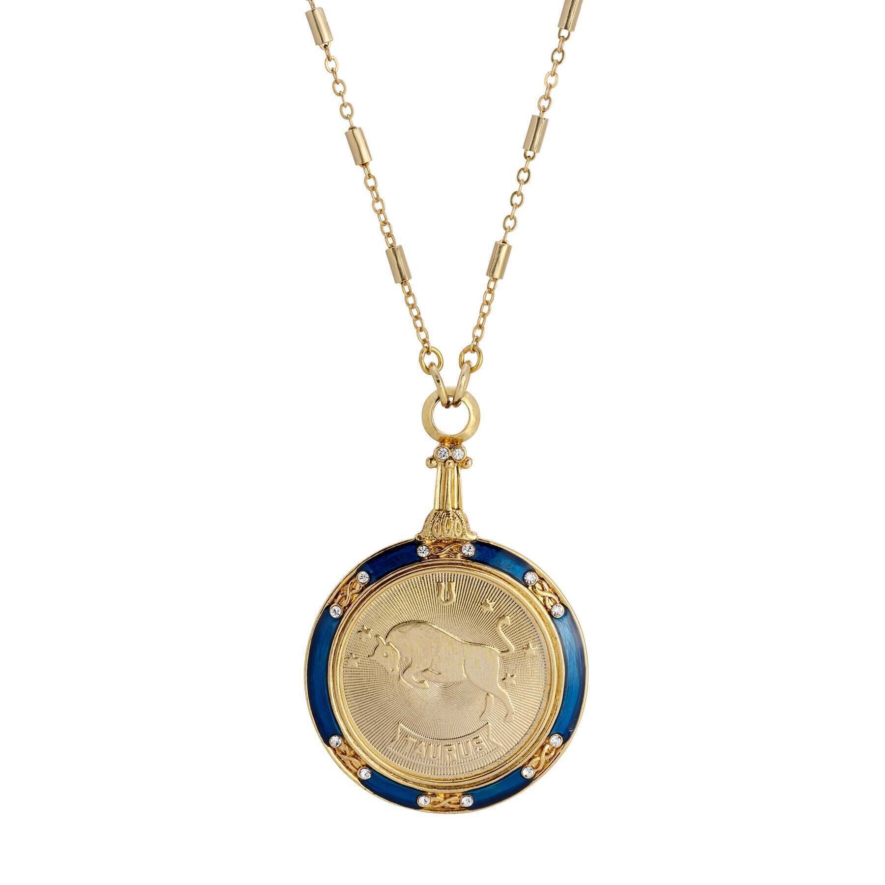 1928 Zodiac Necklace - Round Astrological Sign Pendant for Women & Men | Perfect for Birthdays, Gifts & Everyday Wear