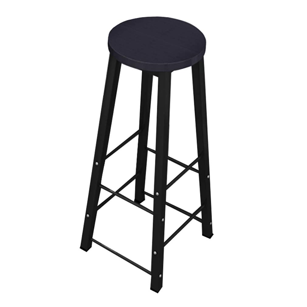Wall-Mounted Foldable Wooden Bistro Table with Bar Stool - Space-Saving Dining Set for Small Spaces, Kitchen, Living Room & Restaurant - Black (Chair-B Included)