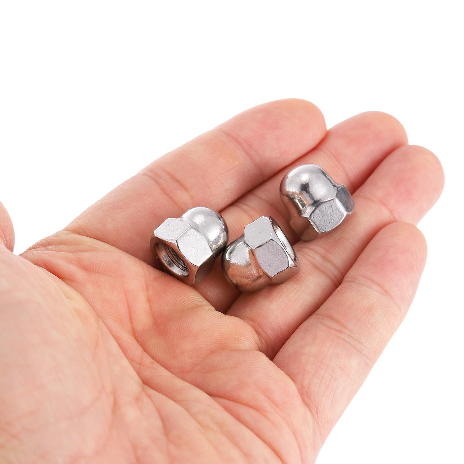 uxcell 25Pcs M8x1.25 316 Stainless Steel Acorn Cap Nuts - Dome Head Hex Nut for Bolt Cover, Rustproof Hardware Fasteners - Perfect for Automotive, Marine & Outdoor Applications