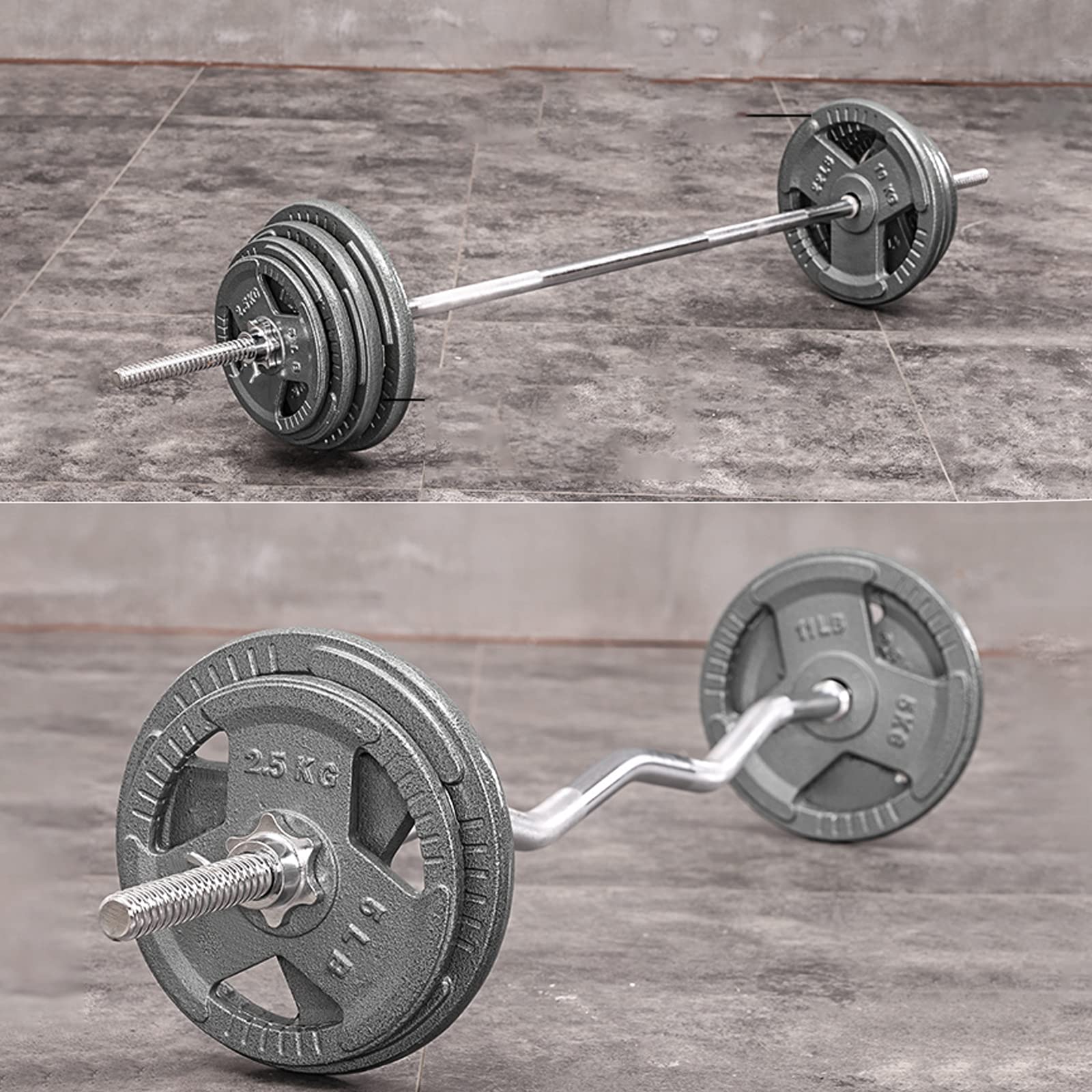 Olympic Cast Iron Weight Plates Set - 10lb to 45lb for Strength Training & Muscle Toning - Fits Standard 2