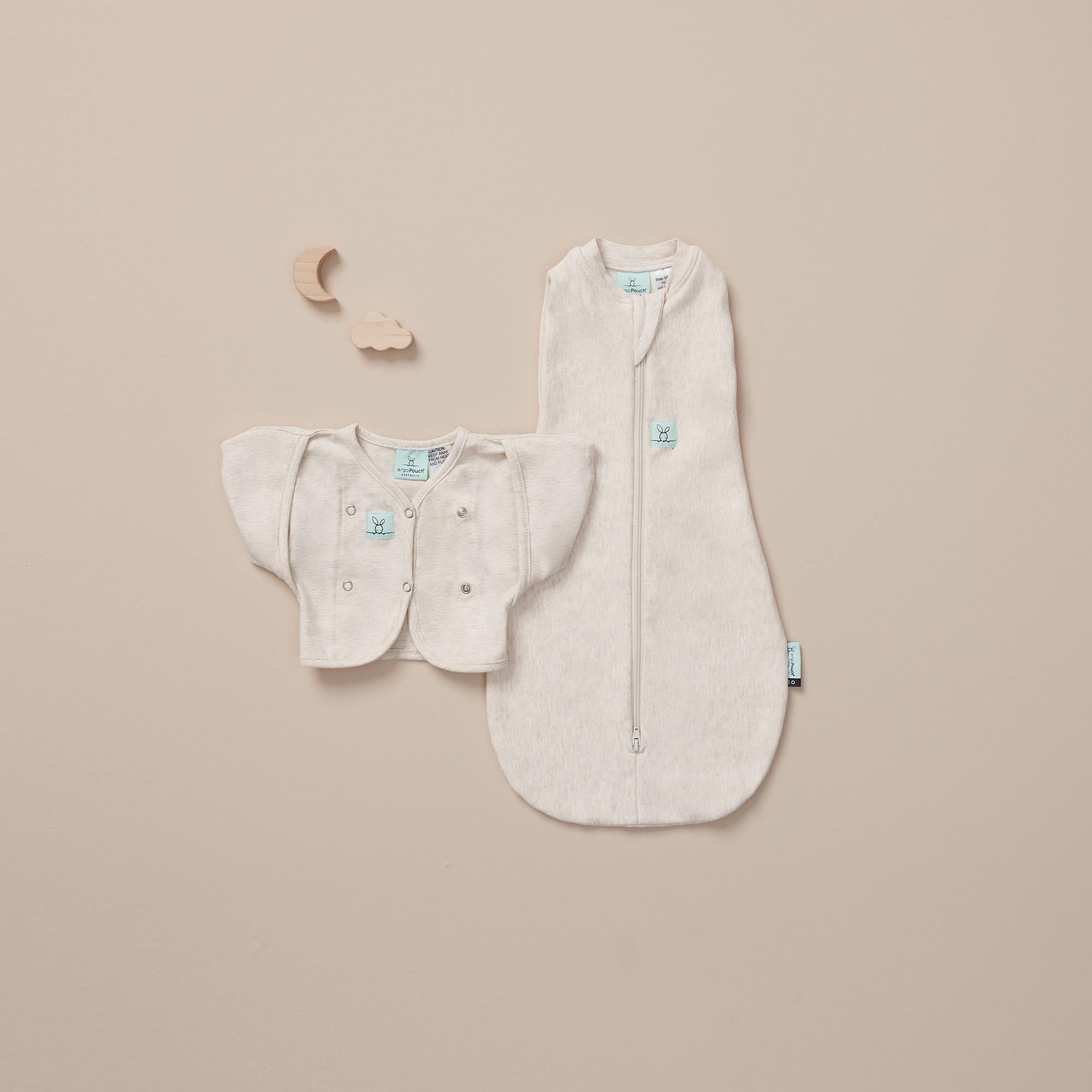ergoPouch Butterfly Cardi Swaddle 0.2 TOG - Lightweight Baby Wrap for Newborns - Perfect for Nursery, Daycare & On-the-Go Comfort