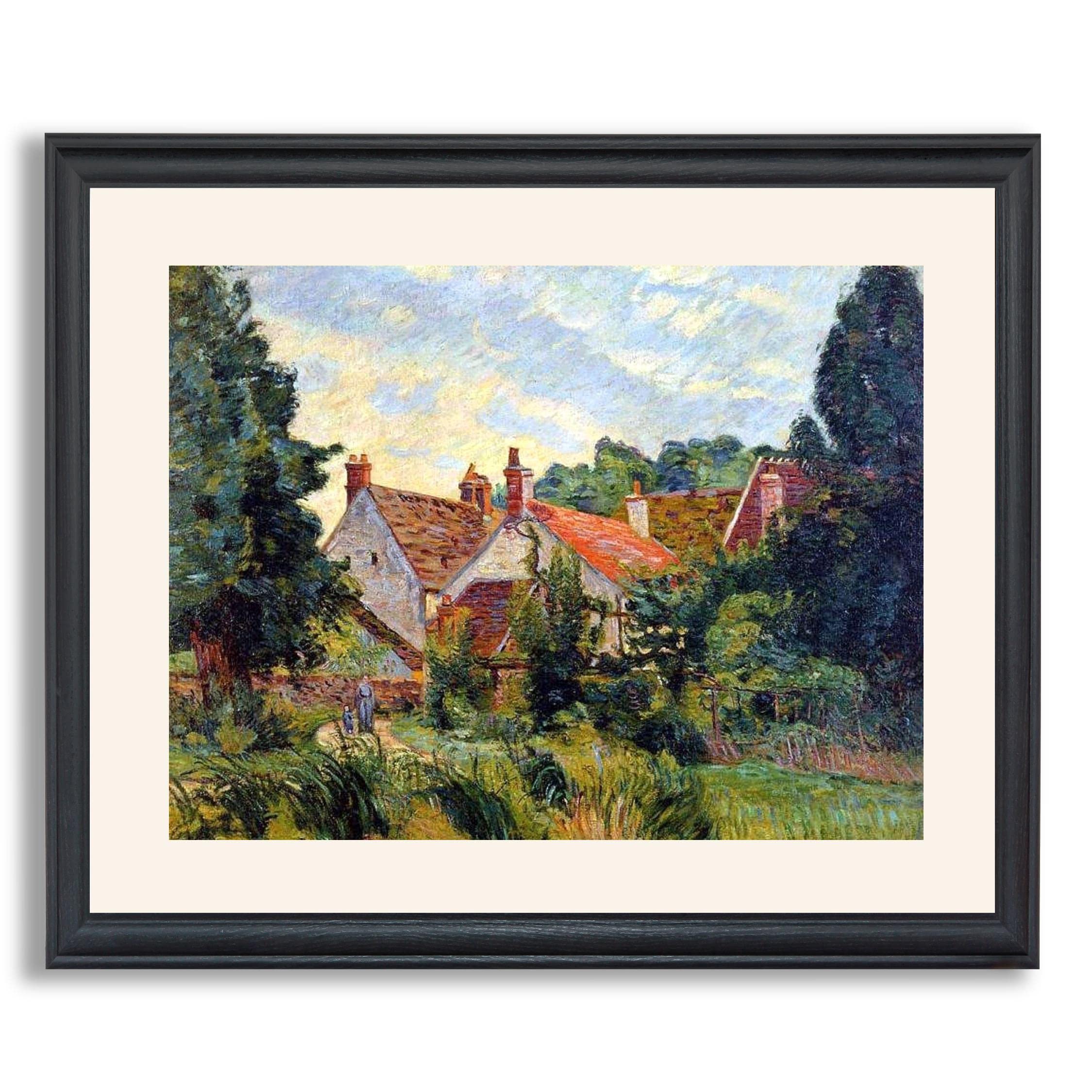 Armand Guillaumin Epinay Sur Orge Framed Art Print - High Quality Painting Reproduction on Gallery Canvas with Wood Frame - Perfect Wall Decor for Living Room, Office & Home Gifts - Ideal for Art Lovers & Interior Design