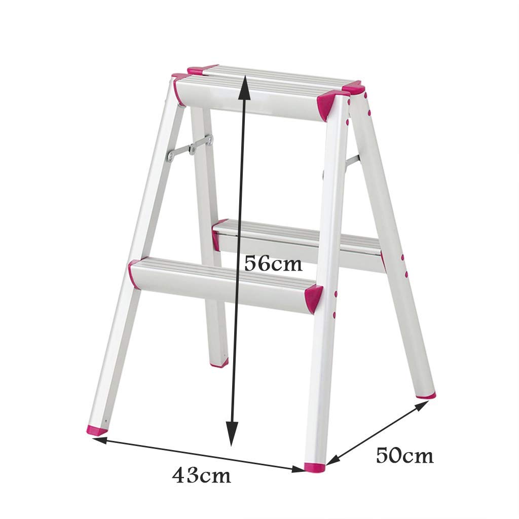 LXB 2-Step Folding Stool for Adults - Non-Slip Pedal Stool, Multi-Functional Household Step Ladder - Perfect for Kitchen, Bathroom, Garage & Home Organization