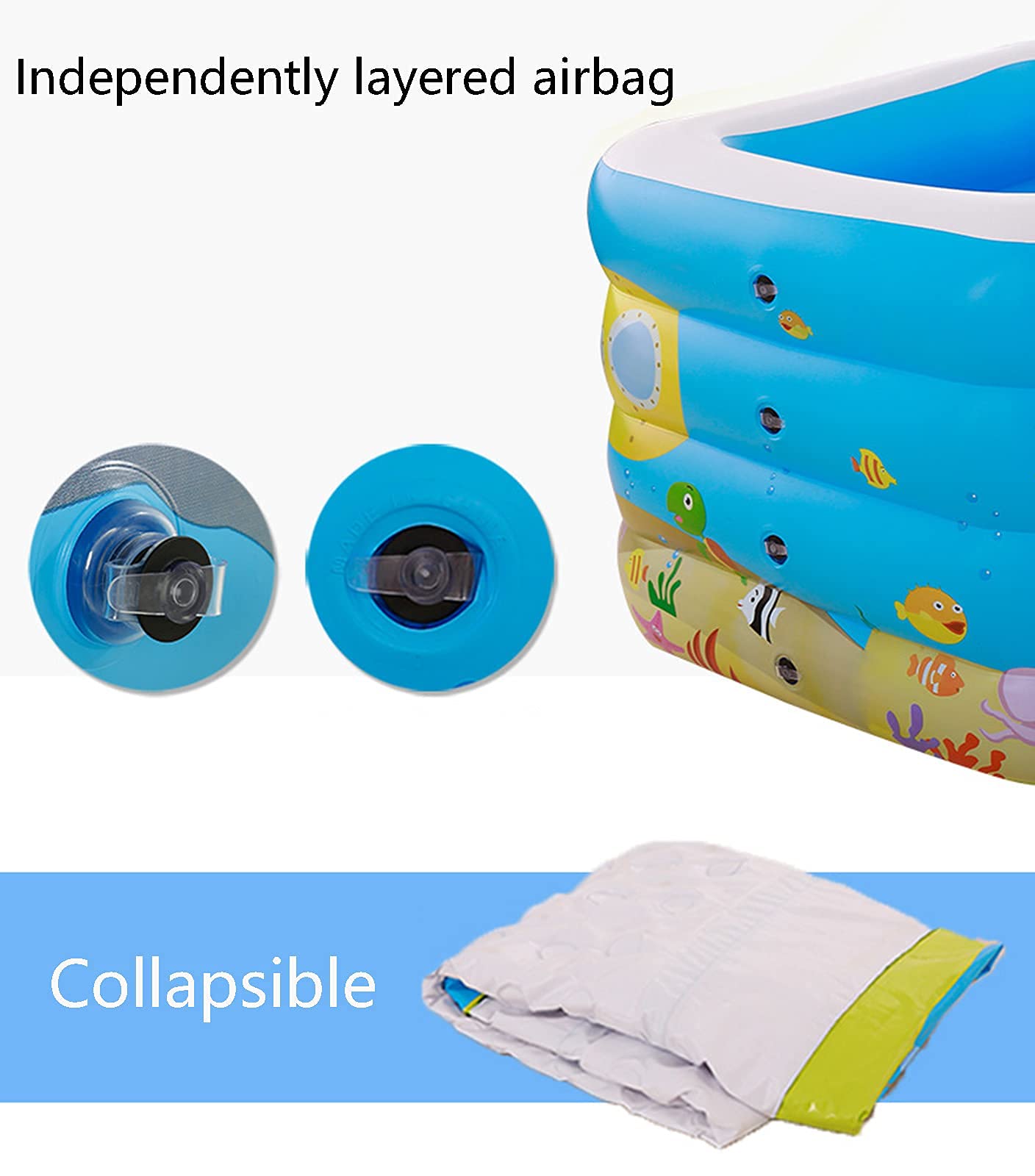 **Inflatable Swimming Pool for Kids - 115 x 95 x 75 cm Outdoor Paddling Pool, Summer Water Play Center for Backyard, Garden, and Beach Fun**    **Perfect for:** Kids' Summer Parties, Backyard Water Games, Beach Trips, and Outdoor Family Fun